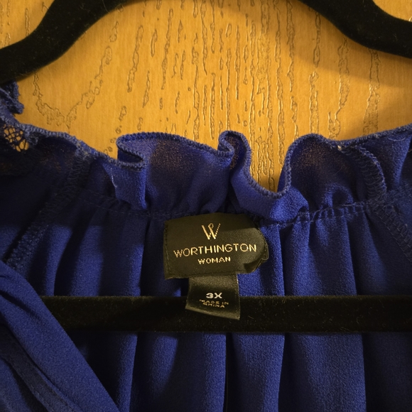 Worthington Blue Blouse - Picture 3 of 8